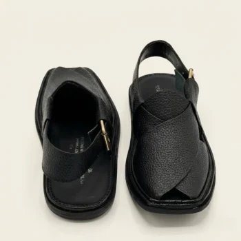 Black Dotted  Charsaddaa Chappl Smart Zalmi Chappal