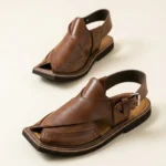 Brown Leather Taki Dar Charsadda Chappal
