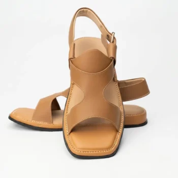 Brown leather Gol T Charsadda Chappal Smart Zalmi