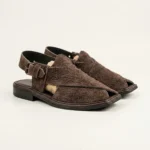 Brown Leather Gol T Charsadda Chappals